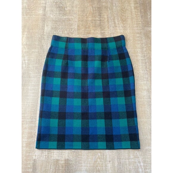 Chaps NWT Tartan Plaid Knit Pencil Straight Skirt Size Medium Preppy Academia - Picture 5 of 9